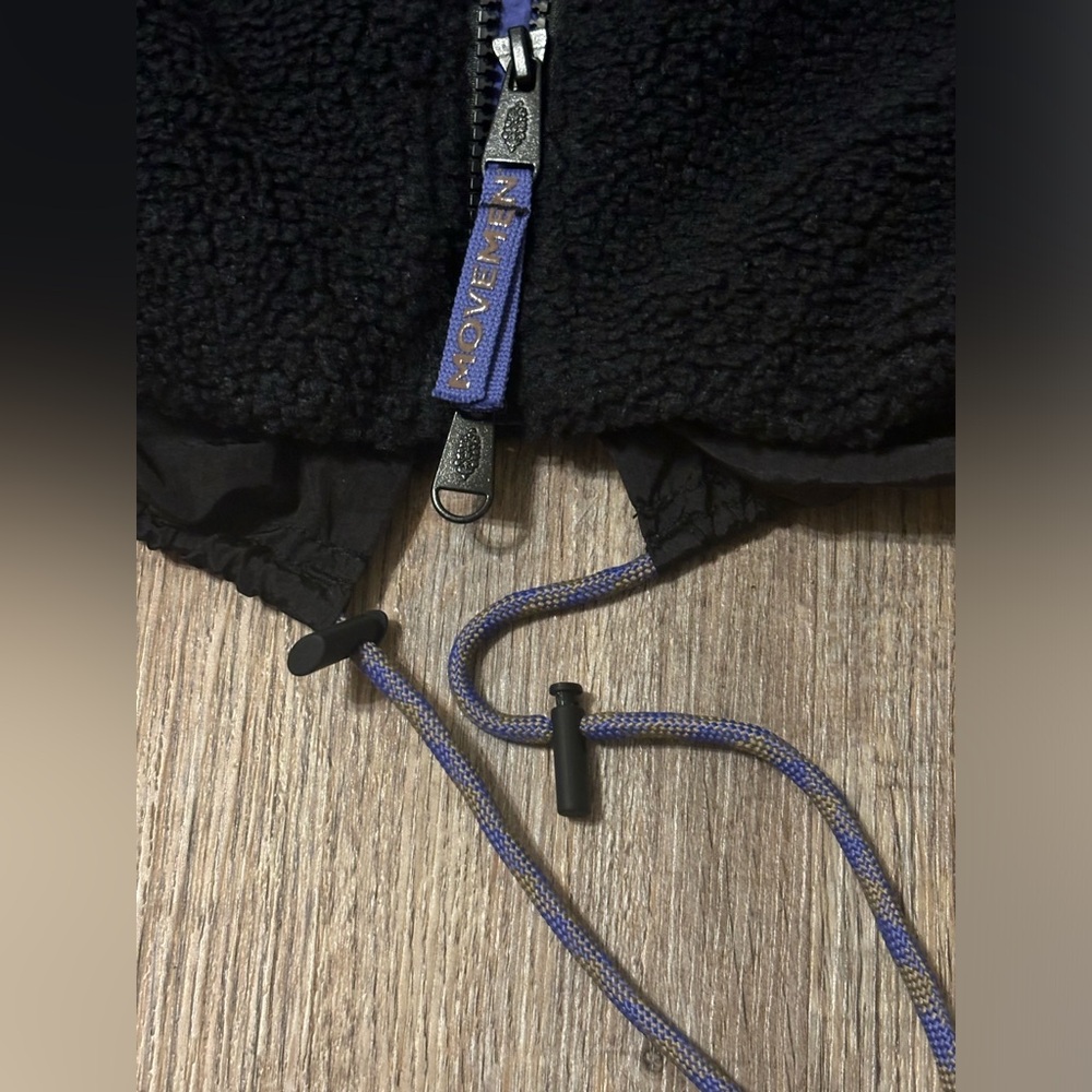 Free People Wild And Free Fleece Coat Black Combo - Picture 13 of 15